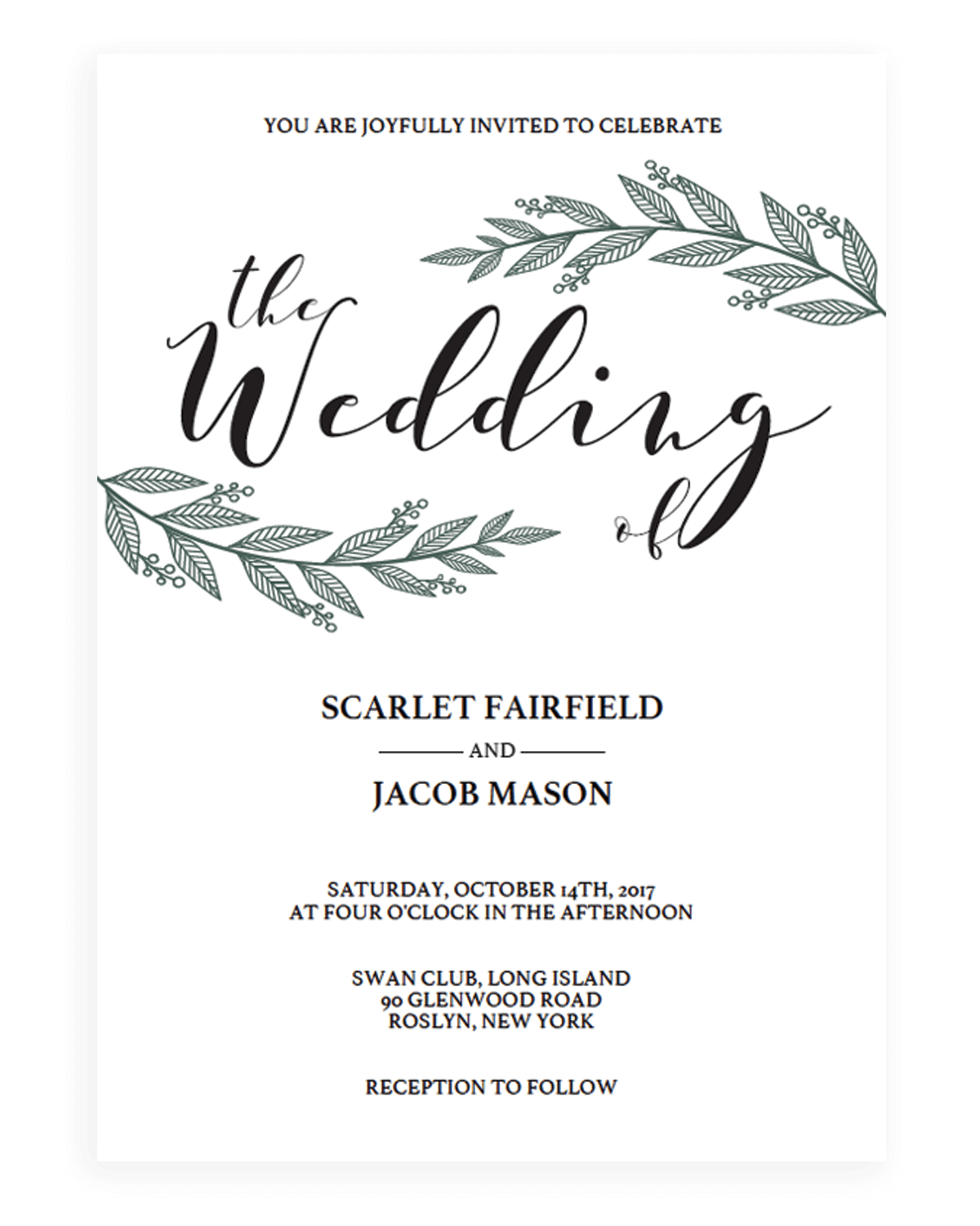1200x1500 Wedding Invitation