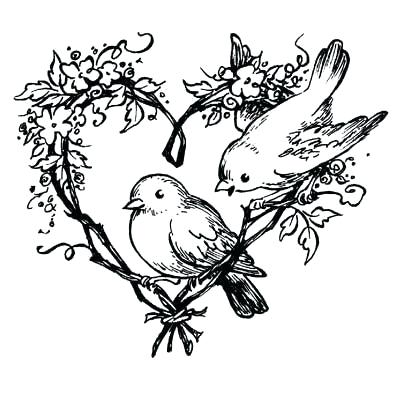400x400 Love Birds Coloring Pages Love Birds Wedding Line Drawing Coloring