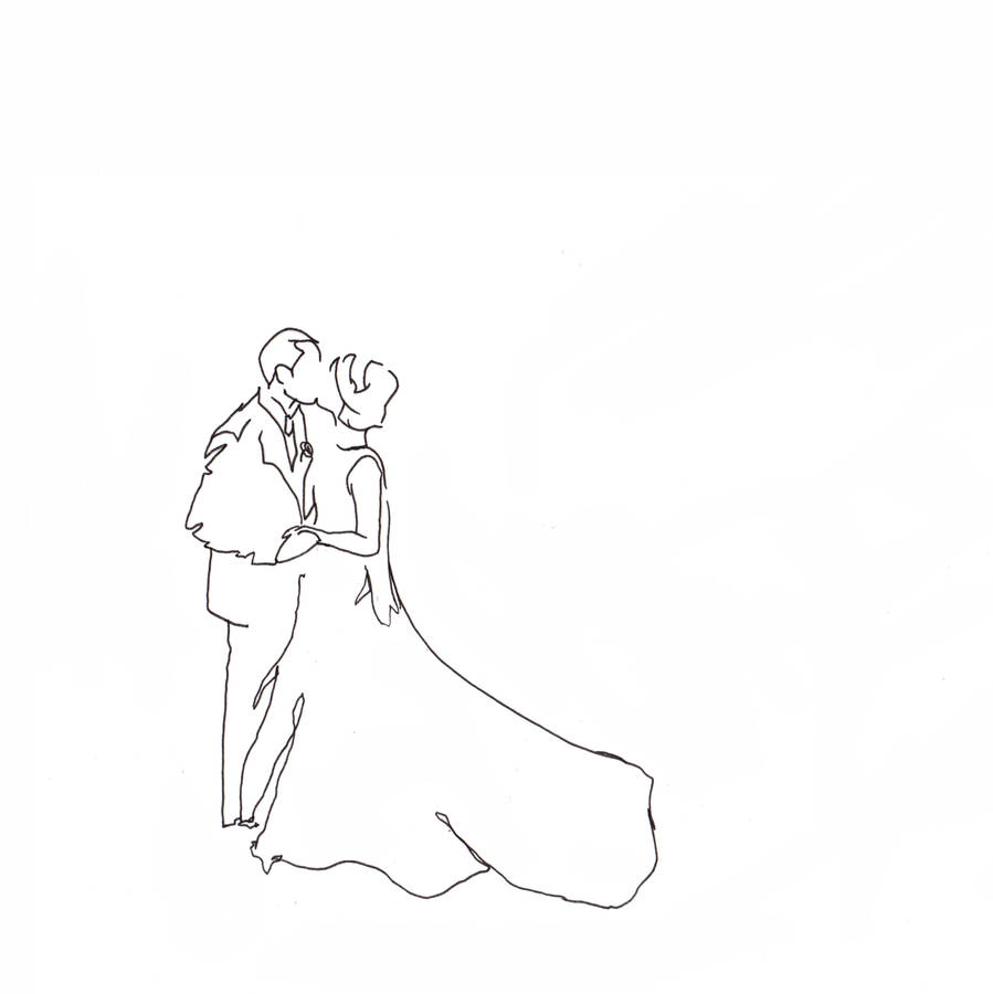 899x900 Personalised Wedding Kiss Drawing By Love Lines