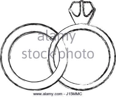 379x320 Black Silhouette Of Wedding Rings Stock Vector Art Amp Illustration
