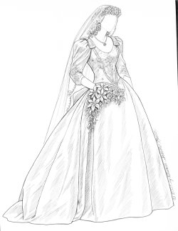 Wedding Veil Drawing