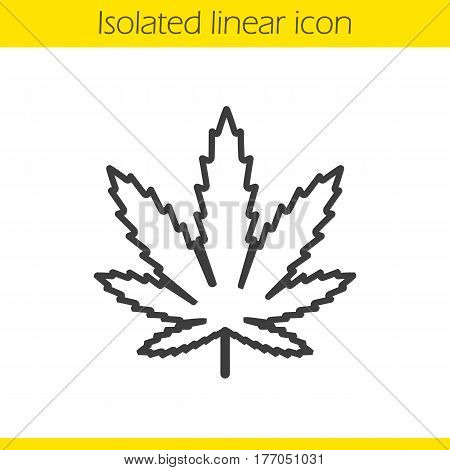 450x470 Marijuana Leaf Linear Icon. Thin Vector Amp Photo Bigstock