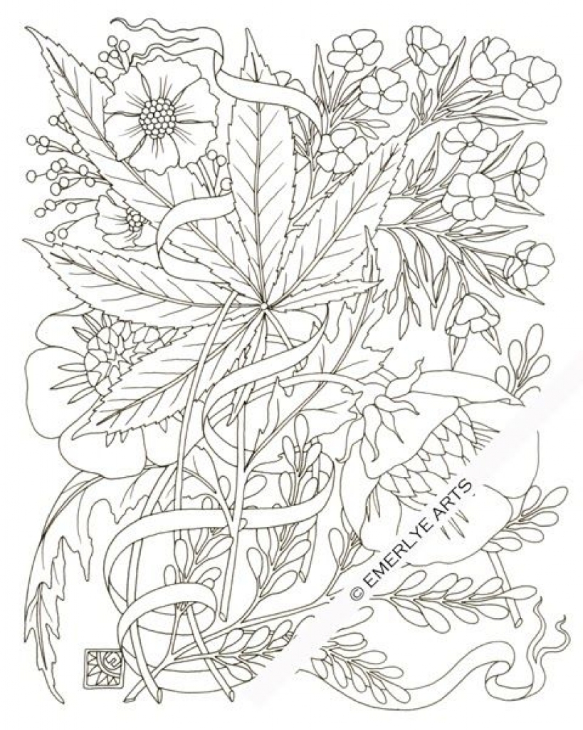 819x1024 On Trippy Weed Coloring Pages
