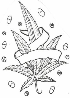 236x333 Tattoo Weed Leaf Drawings