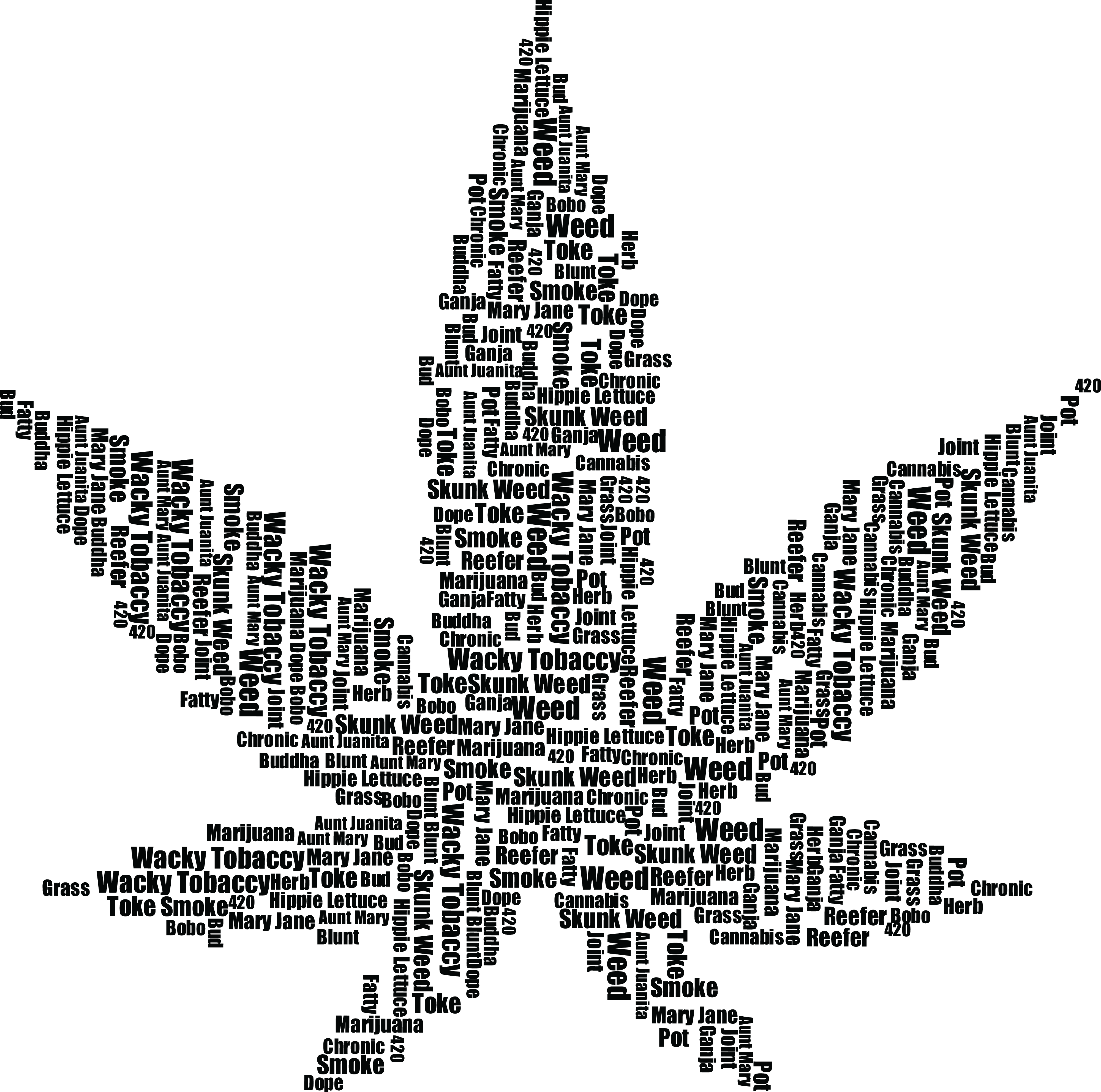 4000x3969 Black Marijuana Leaves Drawing Colage Drawings For Beginners