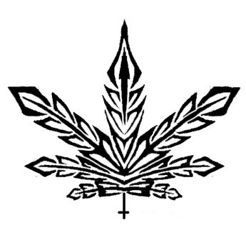 345x350 Free Tattoo Marijuana Tribaljpg Phone Wallpaper By Cacique, Pot