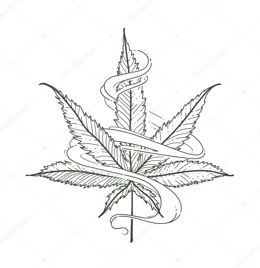 991x1024 Vector Marijuana Leaf Stock Vector Vecster
