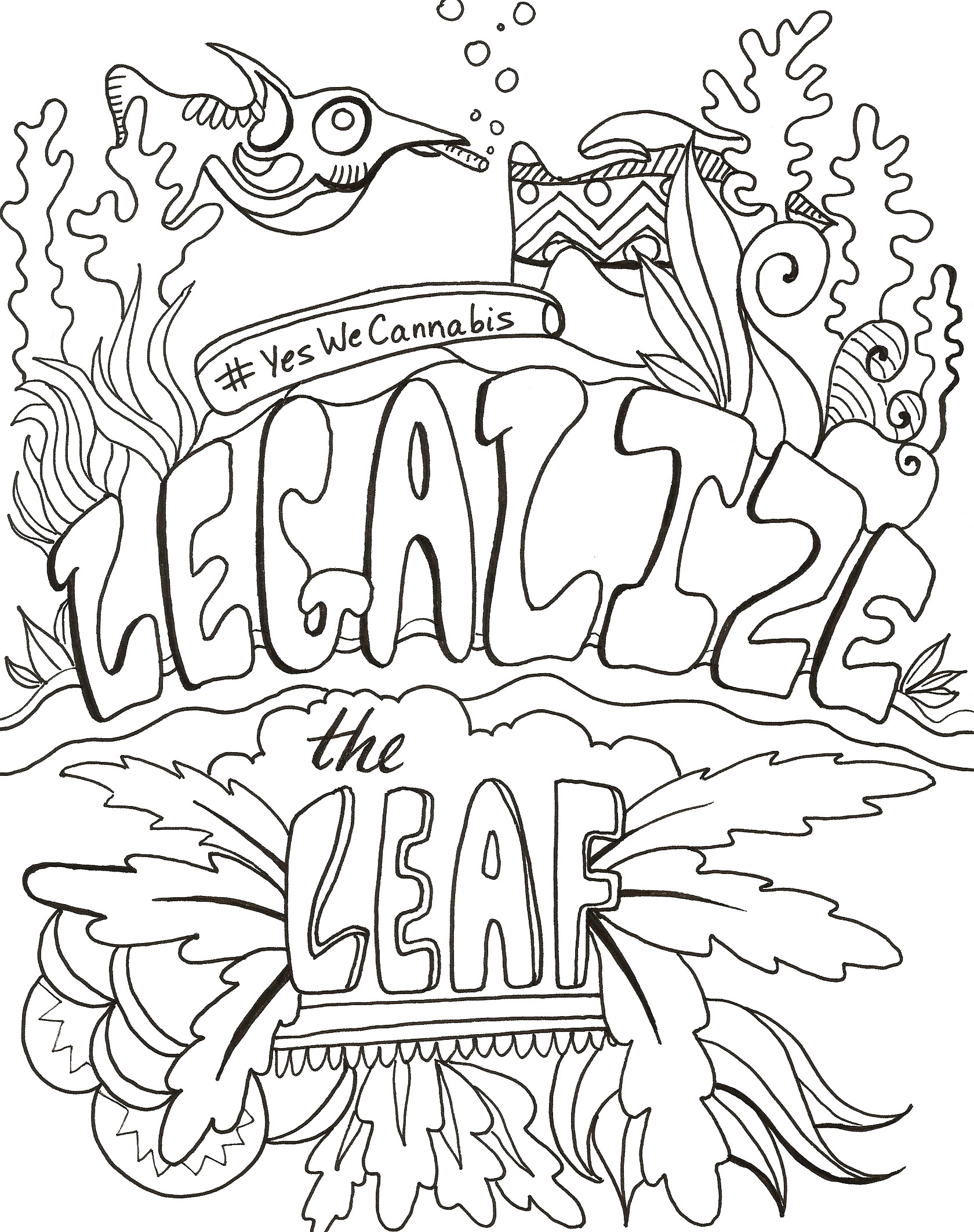 1680x2123 Legalize The Leaf Coloring Page For You To Print Out, Color,