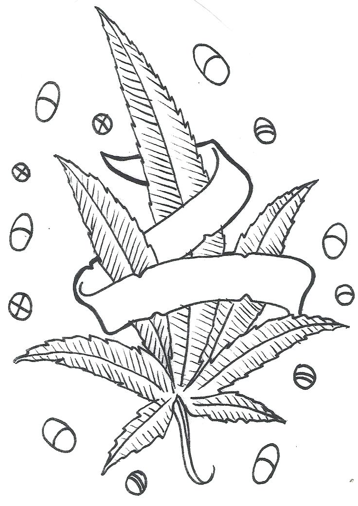 Weed Plant Drawing at GetDrawings | Free download