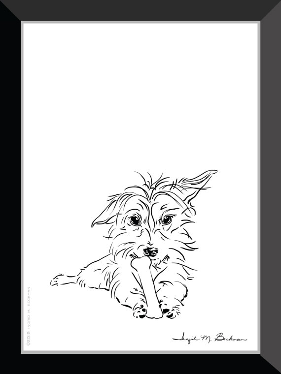 570x760 Yorkie Art Dorkie Art Dachshund Art Cute Dog Art Black