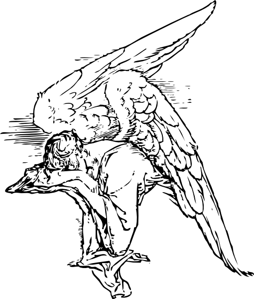 510x599 Grieving Angel Tattoo Clip Art