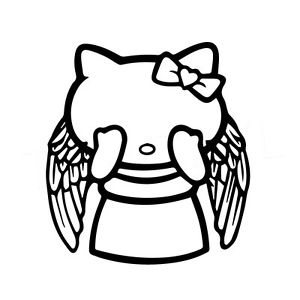 300x300 5 Hello Kitty Weeping Angel Vinyl Decal Sticker Car Window Laptop