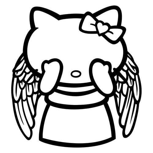 500x500 Hello Kitty Doctor Who Weeping Angel Die Cut Vinyl Decal Pv1972