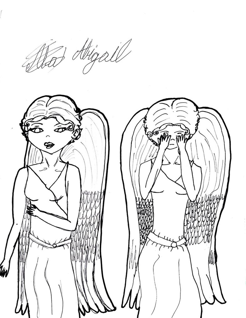786x1017 Weeping Angel Lineart