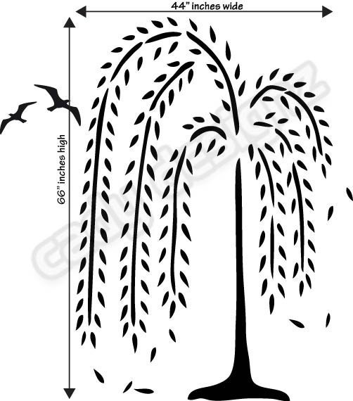502x570 Weeping Willow Tree Wall Decal Nursery Wall Decals Home