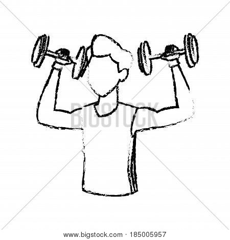 450x470 Sketch Man Weight Lifting Exercise Vector Amp Photo Bigstock