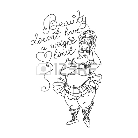 450x450 Big Adorable Lady Drawing, Sketch. Text Beauty Does Not Have