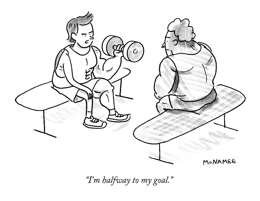 900x696 A Man Lifting Weights By John Mcnamee