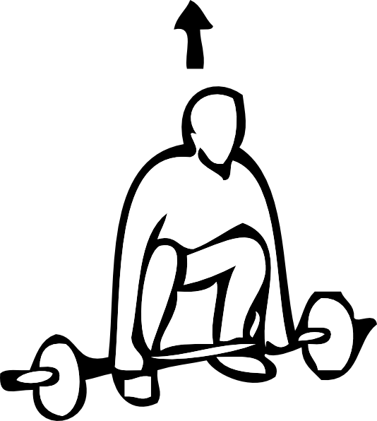 534x596 Weight Lifting Outline Sports Clip Art