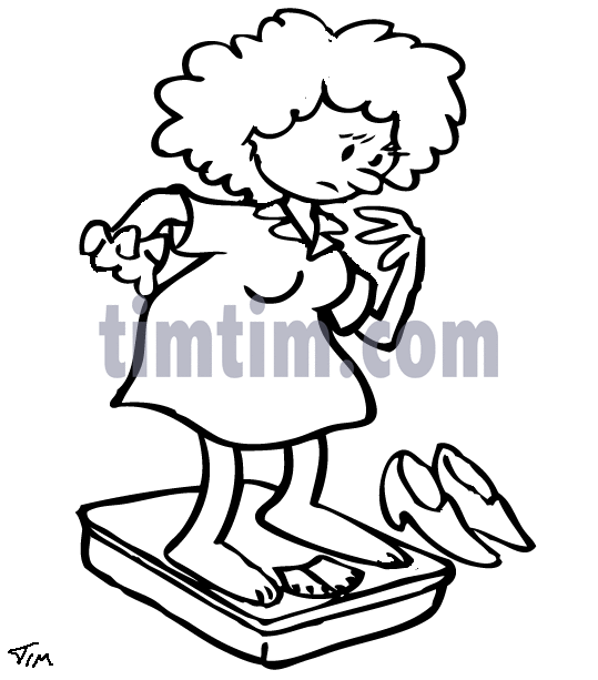 539x613 Free Drawing Of A Weight Watcher Bw From The Category Diet