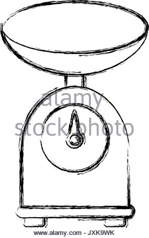 295x470 Kitchen Weight Scale Button Balance Device Stock Vector Art