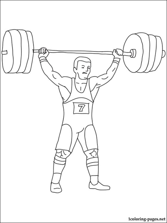 560x750 Weightlifting Coloring Page Coloring Pages
