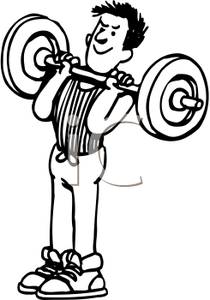 210x300 Lifting Weights Clipart Black And White