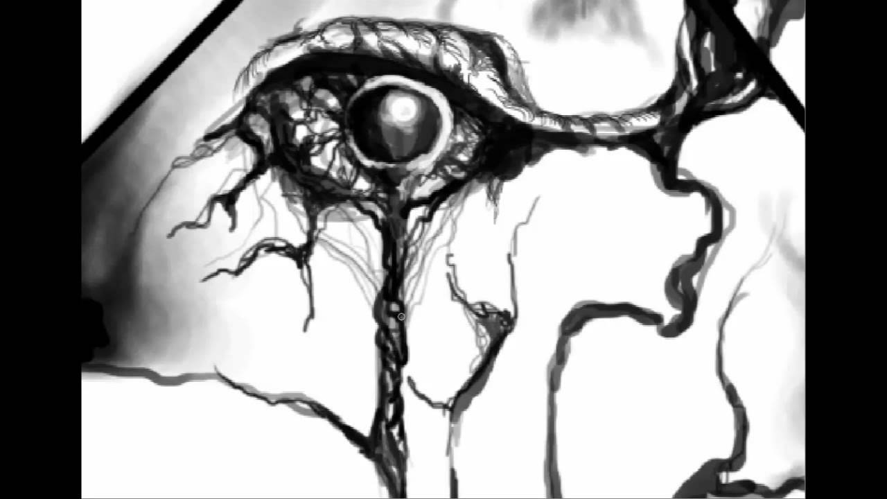 1280x720 Weird Pyramid Drawing Face Monster