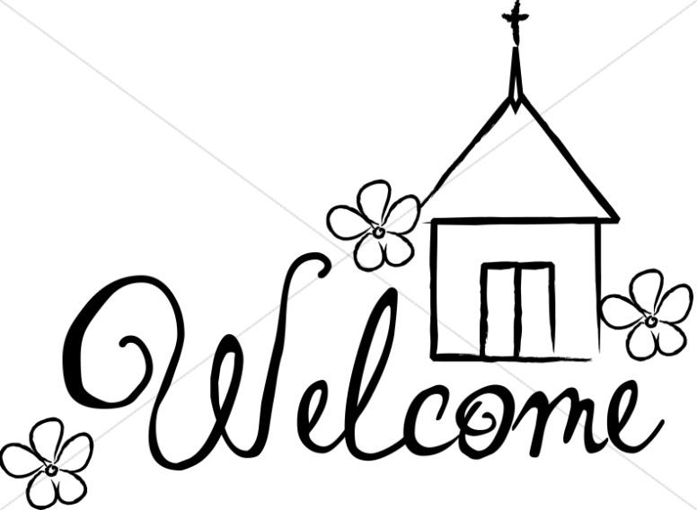 776x568 Sunday Service Welcome Sign Church Word Art