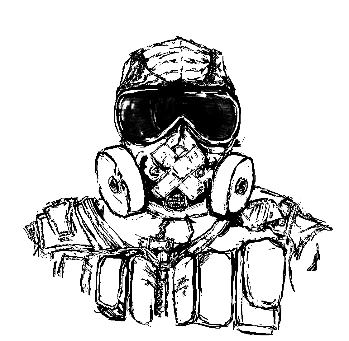 1120x1096 I Made A Drawing Of Mute Using Paint Rainbow6