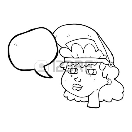 450x450 Freehand Drawn Speech Bubble Cartoon Woman Welding Royalty Free