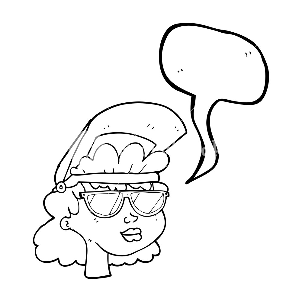 1000x1000 Freehand Drawn Speech Bubble Cartoon Woman With Welding Mask