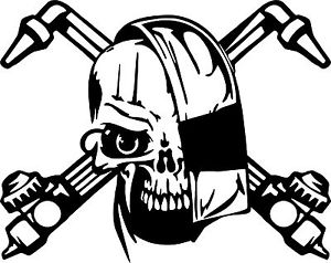300x238 Welder Skull Welding Helmet Torch Car Truck Window Laptop Vinyl