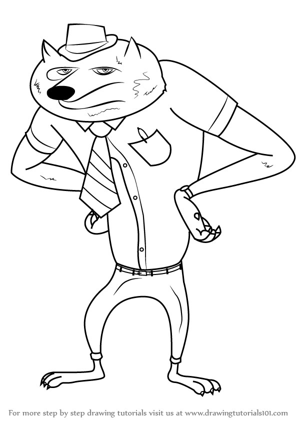 598x844 Learn How To Draw Wayne Werewolf From Hotel Transylvania (Hotel