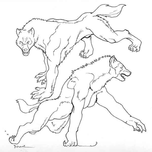 600x602 Werewolf And Werehyena By Pachycrocuta