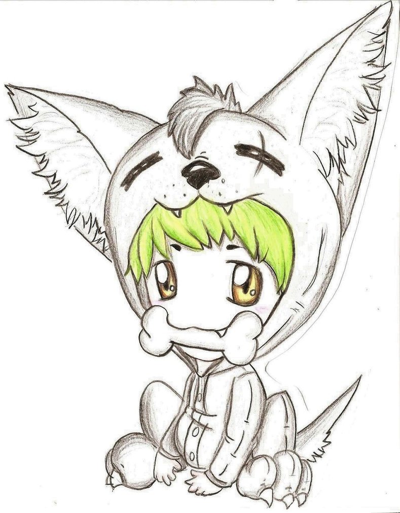789x1012 Halloween Chibi Werewolf By Thais Chan