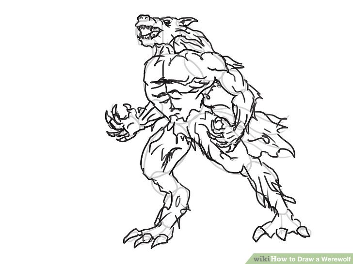 728x546 4 Ways To Draw A Werewolf