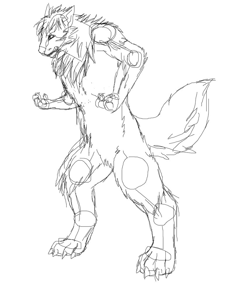 821x972 Werewolf Gesture Drawing By Fallenangelofcrimson
