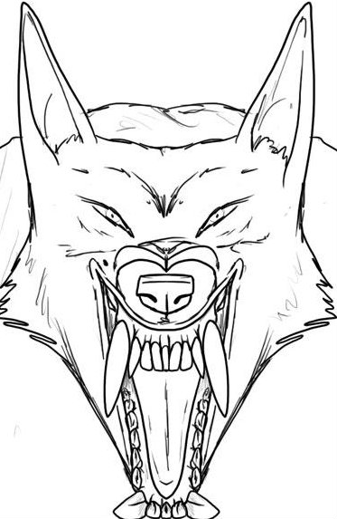 373x573 How To Draw A Werewolf Face