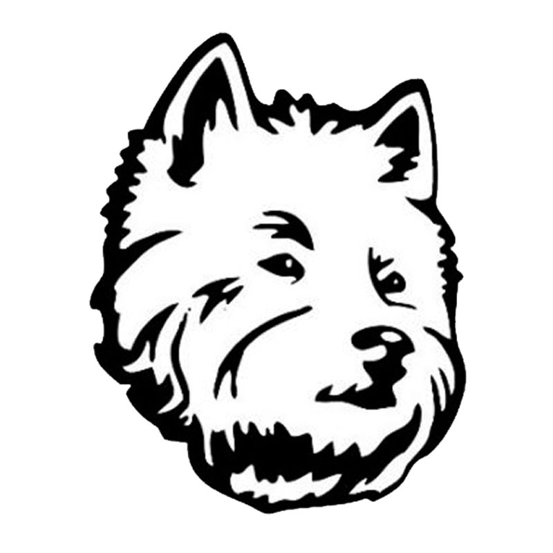 800x800 Yongxun 13.216.9cm West Highland Terrier Dog Vinyl Decal Cartoon