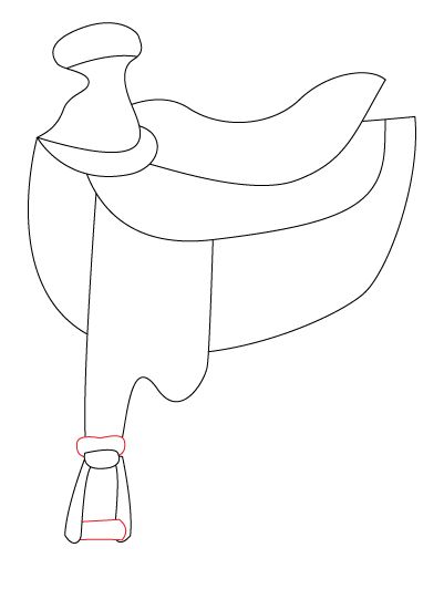 401x532 How To Draw A Horse Saddle 7 Steps (With Pictures)