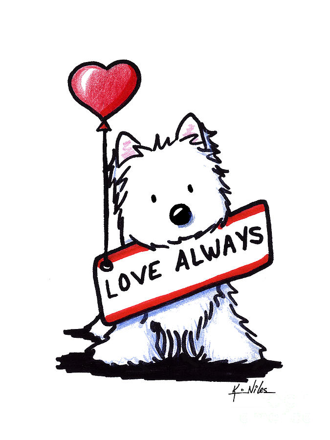 675x900 Love Always Westie Drawing By Kim Niles