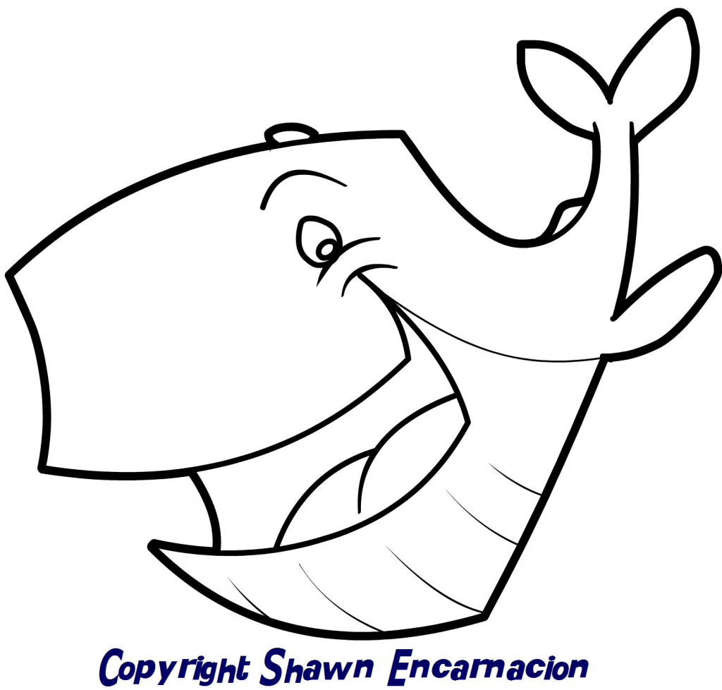 1024x978 Cartoon Drawing Whale Cartoon Whale Drawing