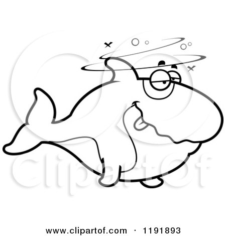 450x470 Cartoon Of A Black And White Drunk Orca Killer Whale
