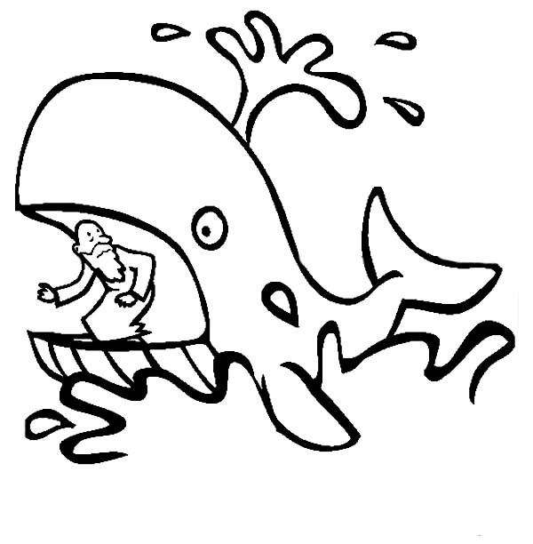 600x612 Printable Jonah And The Whale Coloring Pages Coloring Me