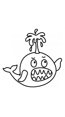 215x382 How To Draw An Angry Whale, Easy Step By Step Drawing Tutorial