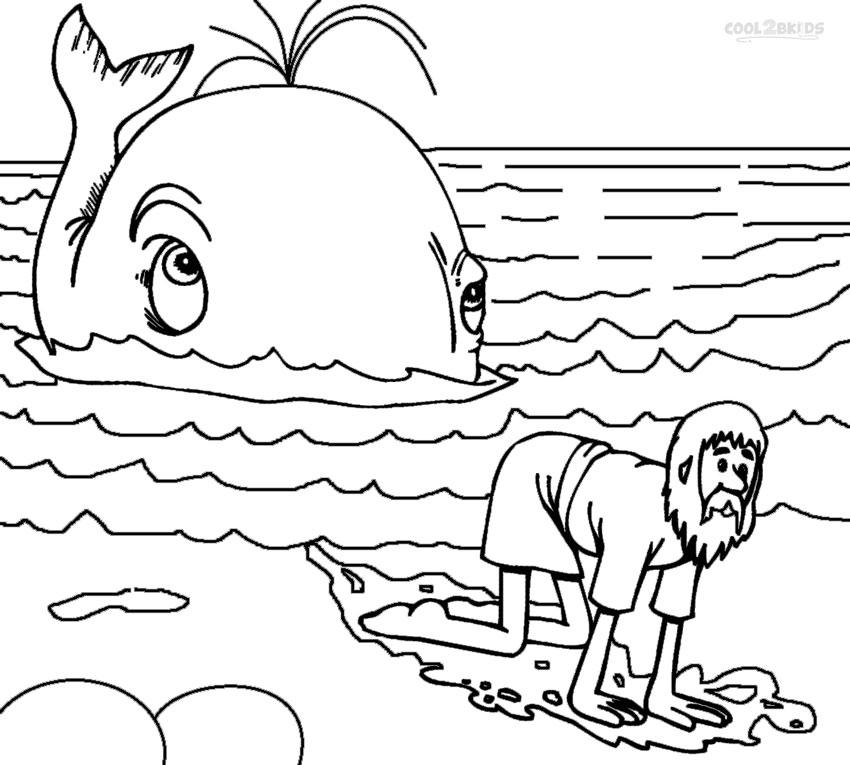 850x765 Printable Jonah And The Whale Coloring Pages For Kids Cool2bkids