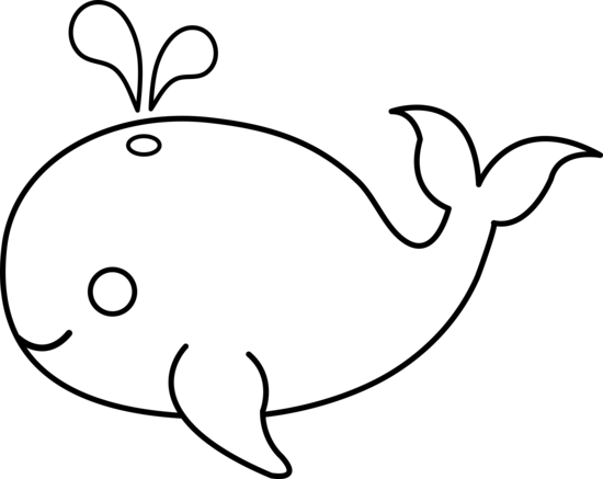 550x437 Cute Colorable Whale