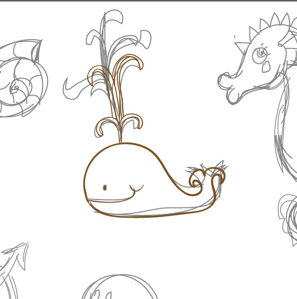 600x604 Create A Summer Underwater Seamless Pattern In Adobe Illustrator