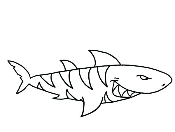 600x454 Shark Coloring The Shark Duck Is Diving With Sharks Coloring Page